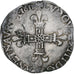 Francia, Louis XIII, 1/4 Ecu, 1611, Nantes, Argento, MB+, Gadoury:27