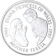 Libéria, 20 Dollars, Princess Diana, Mother Theresa, 1997, BE, Argent, FDC