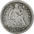 Stati Uniti, Half Dime, Seated Liberty, 1853, Philadelphia, Argento, MB+, KM:76