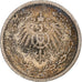 Germania, Wilhelm II, 1/2 Mark, 1907, Berlin, Argento, MB+, KM:17