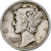 Estados Unidos, Dime, Mercury, 1941, Philadelphia, Plata, BC+, KM:140