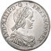 France, Louis XIV, 1/4 Écu à la mèche courte, 1644, Paris, rose, Argent