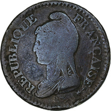 França, Decime, Dupré, AN 7, Paris, Bronze, VF(30-35), Gadoury:187