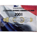 France, Coffret 1 c. à 20 frs., 2001, Monnaie de Paris, BU, MS(65-70)