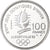 Francja, 100 Francs, Albertville - Bobsleigh, 1990, MDP, Proof, Srebro