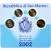 San Marino, 20 Cents to 2€, FDC, 2002, Rome, N.C., FDC