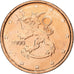 Finland, 2 Euro Cent, 2000, Vantaa, Copper Plated Steel, MS(63), KM:99