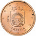 Letónia, Euro Cent, BU, 2014, Karlsruhe, Aço Cromado a Cobre, MS(65-70)