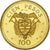 Colombia, 100 Pesos, Int. Eucharistic Congress, 1968, Bogota, FS, Oro, SPL-