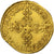 Francia, Henri III, Écu d'or au soleil, 1577, Rouen, Oro, MBC+, Gadoury:504