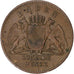 Grand Duchy of Baden, Friedrich I, 1/2 Kreuzer, 1861, Karlsruhe, Cobre