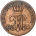 Duitsland, Oldenbourg-Birkenfeld, Paul Friedrich August, 2 Pfennig, 1858, Koper