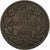 Luxemburg, Guillaume III, 10 Centimes, 1865, Paris, Bronze, S+, KM:23.2