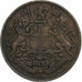 INDIA - BRITANNICA, William IV, 1/4 Anna, 1835, Bombay, Rame, BB, KM:446.1