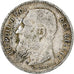 Bélgica, Leopold II, 50 Centimes, 1907, Brussels, Plata, BC+, KM:60