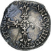 Francia, Henri IV, 1/4 Ecu, 1607, Rennes, Argento, MB+, Gadoury:597