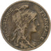 Francia, 10 Centimes, Daniel-Dupuis, 1911, Paris, Bronce, BC+, Gadoury:277