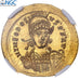 Theodosius II, Solidus, 443-450, Constantinople, Gold, NGC, Ch MS, RIC:292