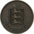 Guernsey, 4 Doubles, 1885, Heaton, Bronze, S+, KM:5