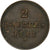 Guernsey, 2 Doubles, 1911, Heaton, Bronze, SS, KM:9