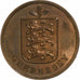 Guernesey, Double, 1893, Heaton, Bronze, SPL+, KM:10