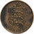 Guernesey, Double, 1899, Heaton, Bronze, SPL, KM:10