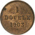 Guernesey, Double, 1903, Heaton, Bronze, SUP, KM:10