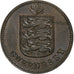 Guernsey, Double, 1914, Heaton, Bronze Plated Copper, VZ, KM:11