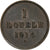 Guernesey, Double, 1914, Heaton, Bronze Plated Copper, SUP, KM:11