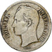 Venezuela, Bolivar, 1945, Philadelphie, Argent, TB, KM:22a