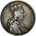 Francia, medalla, Louis XVI, Sacre à Reims, 1775, Plata, Duvivier, BC+