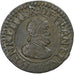 França, Henri IV, Double Tournois, 1610, Nantes, Cobre, VF(30-35), Gadoury:538