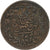 Tunisia, Abdul Aziz, 2 kharub, AH 1289/1872, Miedź, EF(40-45), KM:174