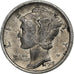 United States, Dime, Mercury, 1918, Philadelphia, Silver, EF(40-45), KM:140