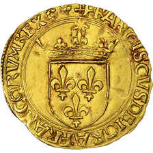 France, François Ier, Écu d'or au soleil, après 1519, Lyon, Or, TTB+