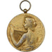 França, medalha, Allégorie de la Musique, Gold plated silver, EF(40-45)