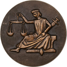 Frankreich, Medaille, Tribunal de Commerce de Rouen, 1956, Bronze, Coeffin, VZ+