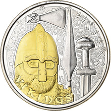 Andorra, 10 Diners, Viking Warrior, 2008, Proof, Prata, MS(65-70), KM:408