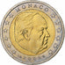 Monaco, Rainier III, 2 Euro, 2002, Monnaie de Paris, Bimetaliczny, AU(55-58)