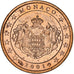 Monaco, Rainier III, Euro Cent, BU, 2001, Monnaie de Paris, Miedź platerowana