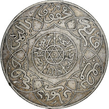 Maroc, Abdelaziz, 2-1/2 Dirhams, AH 1318/1901, Berlin, Argent, SUP, KM:11.1