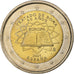 Espanha, Juan Carlos I, 2 Euro, Traité de Rome, 2007, Madrid, Bimetálico