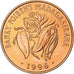 Madagascar, 10 Francs, 2 Ariary, 1996, Copper Plated Steel, UNZ, KM:22