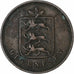 Guernsey, Victoria, 4 Doubles, 1830, Soho Mint, Kupfer, S+