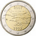 Finlandia, 2 Euro, 90th Anniversary of Independence, 2007, Vantaa, Bimetálico