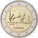 Latvia, 2 Euro, Latvian farming and countryside, 2016, Vilnius, Bi-Metallic