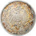 Alemanha, Wilhelm II, 1/2 Mark, 1915, Stuttgart, Prata, MS(60-62)