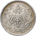 Alemanha, Wilhelm II, 1/2 Mark, 1918, Berlin, Prata, AU(55-58)