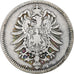 Alemanha, Wilhelm I, Mark, 1874, Berlin, Prata, EF(40-45), KM:14