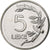 Albania, 5 Lekë, 2014, Nickel plated steel, MS(63)